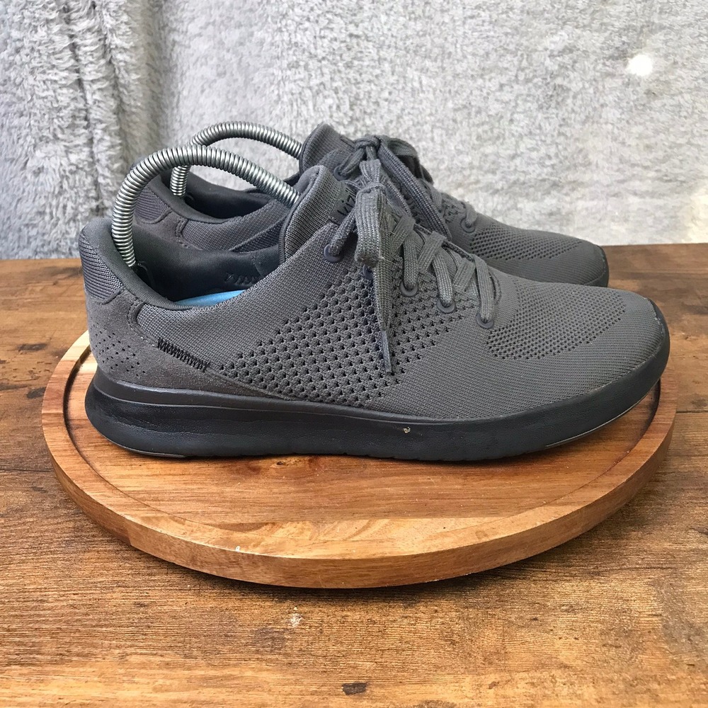 Kizik Lima Shoes Mens 9 Womens 10.5 Gray Hands-Free Knit Low Top Sneakers